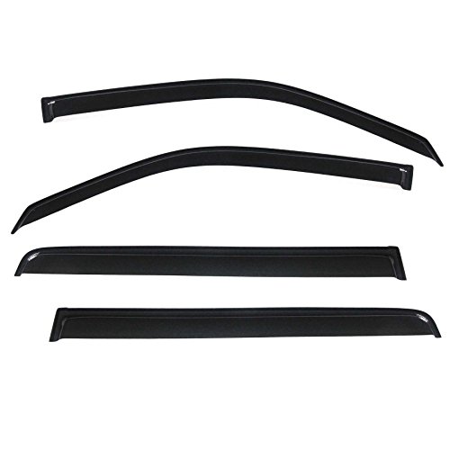 Gldifa Wind Deflector Compatible With 2009-2015 Honda Pilot Smoke Sun/Rain Guards Window Visors 94084 #TOP6