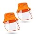 Sombrero protector anti-saliva para niños Cubierta antivaho Máscara facial completa Escudo transparente Gorra de pescador A prueba de polvo e impermeable para actividades al aire libre-3-8 años ,2pcs
