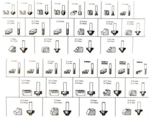 SET FRESE FRESA PUNTE PANTOGRAFO VERTICALE LEGNO BORDATRICE 8 MM 12 Pz Larghe 8458760 - Foto 10