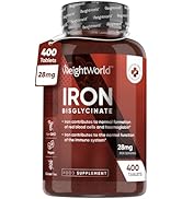 Gentle Iron Tablets High Strength 28mg - 400 Tablets (6+ Months Supply) - Vegan Iron Bisglycinate...