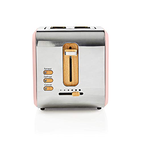 Nedis-Tostadora-2-Ranuras-Anchas-Suave-al-Tacto-Rosa