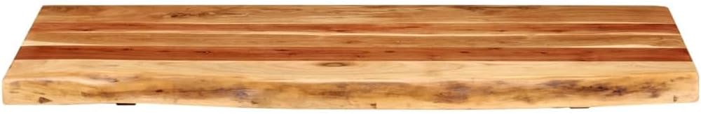 vidaXL Solid Wood Acacia Bathroom Vanity Top Worktop Washing Table Plate Floating Countertop Sink Console Wooden Home Interior 39.4"