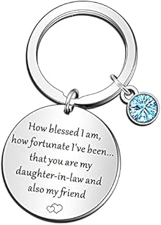 QMVMV Daughter in Law Keyring Gifts Wedding Gift Keychain for Bride Bridal Shower Gift Daughter-in-Law Gift from Mother in Law/Father in Law Appreciation Birthday Present