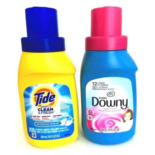 Tide Simply Clean & Fresh & Downy Travel Bundle – 2 Items: Tide Simply Clean & Fresh Liquid Detergent, Refreshing Breeze 10 oz and Downy Ultra Fabric Softener, April Fresh 10 oz