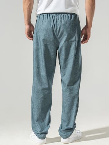 Image of DAMENSCH Relaxed Fit Premium Cotton Casual Style, Dual Pockets, Ultra light, Breathable, Anti-Bacterial, Stretchable, Soft Comfortable, Lounge Pyjamas For Men
