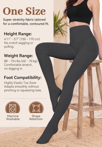 Image of Zando Fleece Lined Leggings Women High Waisted Winter Warm Thermal Tights | Windproof Warmth, high waist tummy control, lifts hips, no digging in, non-see-through, smooth seams, soft comfort.