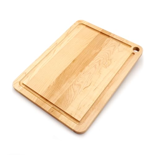 JK Adams Williston Large Cutting Board with Groove, Thick Maple Wood Cutting Boards For Kitchen 16" x 12" x .75"