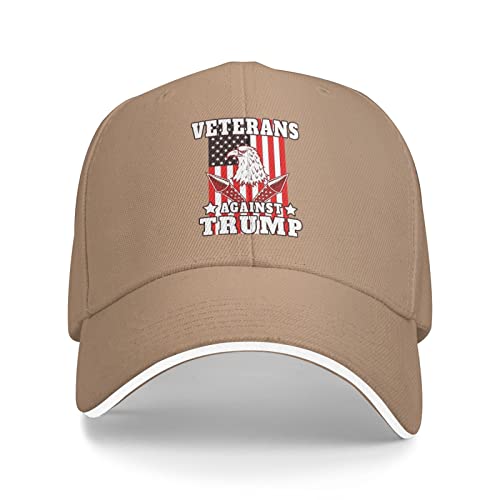 Veterans Against Trump Eagle USA Democrat Men Baseball Cap Adjustable Golf Winter Dad Trucker Cowboy Hat Natural