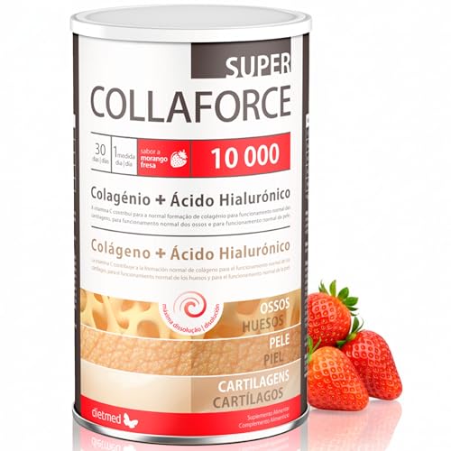 DietMed Super Collaforce 10.000mg di collagene | 450gr | Supporta e migliora la salute di ossa, pelle e articolazioni con effetto antiossidante | Acido Ialuronico, Collagene e Vitamina C.