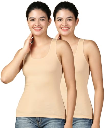 Image of Lux Cozi Women's Cotton Regular Fit Racerback Tank Top | Pack of 2