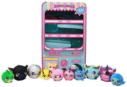 Squeezamals Plush Toys - Toy Vending Machine Playset with 12 Mini Stuffed Animals - Four 3.5 inch, Six 2.5 inch and Two 1 inch Micro - Tiny Toys for Kids and Toddlers - Sweetly Scented Mini Plushies