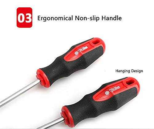 Set 5 Cacciaviti Torx Extra Lunghi T15-T30 - 400mm, Acciaio S2, Magnetici - Foto 9