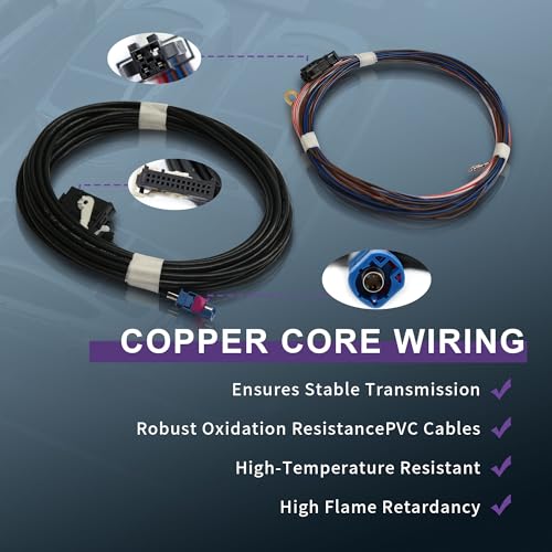 Image of Car Reverse Backup Rear View Camera W /Cable Set 56D827566A Replacement for VW Tiguan 2008-2014 Passat B7 Jetta 2011-2014 Touareg RCD510 /RNS510 /RNS315 /RCD310