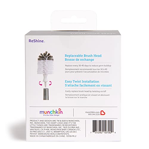 Image of Munchkin Shine Stainless Steel Bottle Brush Refills, 4 Pack