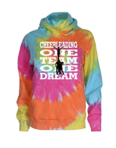 JANT girl Cheerleading One Team One Dream White Text Logo (Pastel Twist, S)