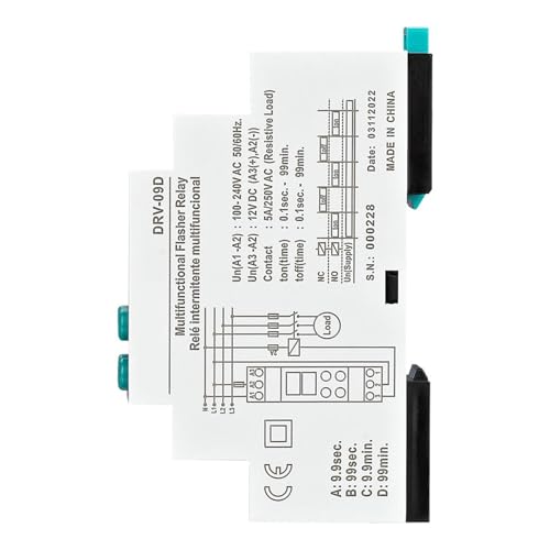 Relais clignotant multifonctionnel DRV-09 avec écran pour programmation longue - 2