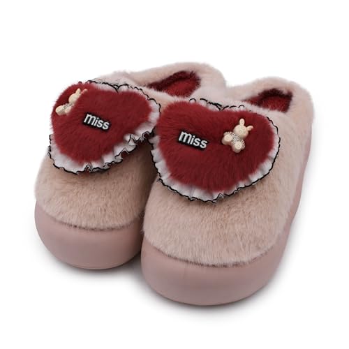 Image of VRITRAZ Women's Comfort Slip On Closed Toe Warm Winter with Cute Design print House Clog Indoor Slipper