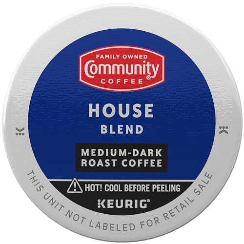 Image of Community Coffee House Blend Medium-Dark Roast Single Serve Keurig K-Cup Pods 32 ct Box