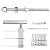 Muzata Hand Swage Tensioner Fitting Threaded Stud End Terminal 10Pack 1/8" Cable Railing Kit T316 Stainless Steel, for Stair Deck Railing Wood & Metal Post CR23,Series CA1 CD1 CS1 CD2 CS2