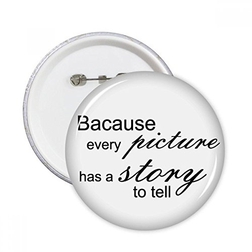 Badge bouton rond Histoire Image Citation, broche pour vêtement et accessoire en tissu multicolore