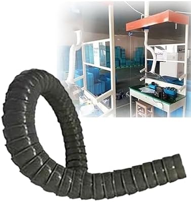 Adjustable Fume Extractor Arm - Industrial Dust Collection Hood for Welding & Workshop Ventilation, 11cm Diameter x 100cm Length, Efficient Air Filtration System (Black)