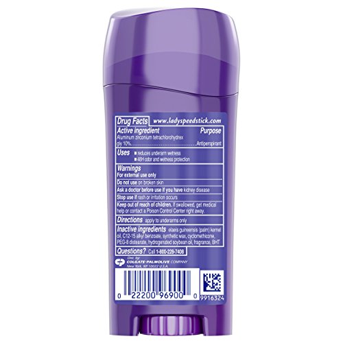 Lady Speed Stick Stainguard Underarm Antiperspirant Deodorant for Women, Powder Fresh - 2.3 ounce (6 Pack) - Thumbnail 5