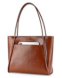 Blofinche Luxury Genuine Leather Purses for Women Large Tote Shoulder Bag Real Vintage Grace Handbag for Work Ladies Laptop Travel Brown