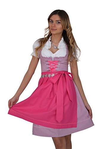 Dirndl Set 3tlg 410gt Trachtenkleid Erikaviolett 42 Cover