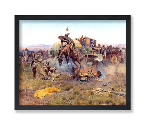 Décor pour séjour peinture vintage cowboy pour habiller un mur vide avec du caractère