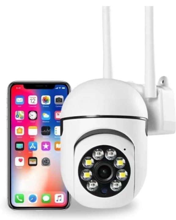 Image of 3MP WiFi Smart CCTV Security Camera for Home & Office | 360 PTZ Pan Tilt Zoom | Full Color Night Vision | Motion Detection Alerts | Two-Way Audio | Mobile App Remote View | Indoor Outdoor