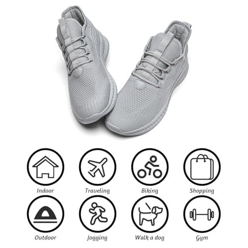 Image of DLWKIPV Running Shoes for Men Casual Slip on Tennis Walking Sneakers Lightweight Breathable Mesh Fashion Gym Athletic Sports Workout Non Slip Trainers