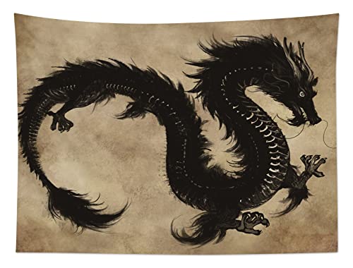 Tapisserie murale ancre et dragon LB textile qualite superieure salon