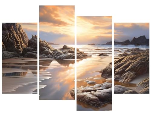 5D plage diamond painting grand format pour combler les grands murs vides du salon