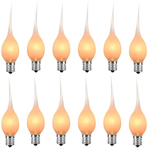 pped Candle Light Bulbs Electric Candle Bulbs, for Chandeliers Window Candle Replacement Bulbs & Candelabra Light Bulbs, Clear S