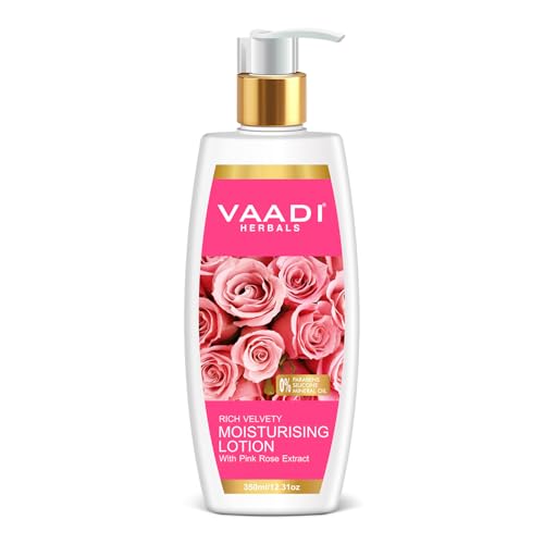 Lait hydratant à la rose Vaadi Herbals soin corps 350 ml