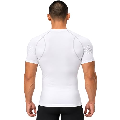 Image of DEVOPS 3 Pack Men's Athletic Short Sleeve Compression Shirts
