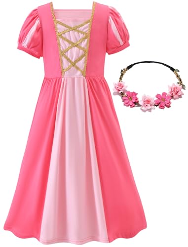 Disfraz Medieval Renacentista para Niñas 3-4T Rosa miniatura 1