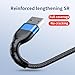 3A 27W usba to USB c Cable(3.3ft+6ft+9ft) Type C Fast Charging Compatible with iPhone 15/15 Plus/15 Pro/15 Pro Max, Samsung Galaxy S20 S10 S9, Note 20 10, LG G8 G7 V30… (5, Blue)
