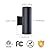 mirrea Modern Outdoor Porch Light Patio Light in 2 Lights with Aluminum Cylinder and Tempered Glass Cover Waterproof Wall Sconce 2 Pack (Matte Black)