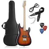 Davison Guitars 39' Full Size Electric Guitar in Sunburst - Right Handed Beginner Kit with Gig Bag and Accessories