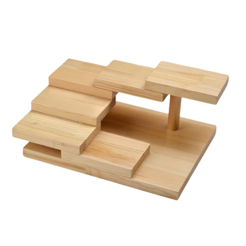 Amazon.co.jp: 寿司・刺身盛台 木製 階段盛器 立体盛込 段々 お