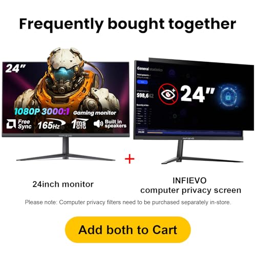 FIAHNG 1 Gaming Monitor 24 Inch FHD 1080P Computer Monitor 165Hz VA 1ms Built-in Speakers, FreeSync, Ultra-Thin PC Monitor, VESA Compatible, Tilt Adjustable, Eye Care Technology, HDMI/DP - Monitor - Immagine 7