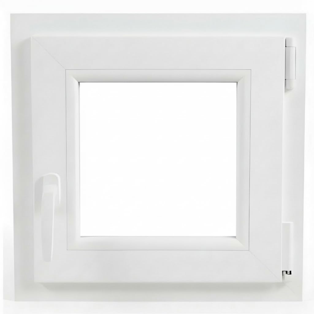 Ventana PVC Reforzada 500x500 Blanca | Oscilobatiente Derecha | Cristal Climalit Mate | Perfil Aluplast | Entrega 24/48h