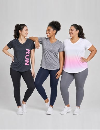 Image of 5 Pack Women's Quick Dry Short Sleeve T Shirts, Athletic Workout Tee Tops for Gym Yoga Running