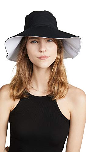 Hat Attack Women's Canvas Reversible Sun Hat, Black/White, One Size Hat Attack Women's Canvas Reversible Sun Hat, Black/White, One Size