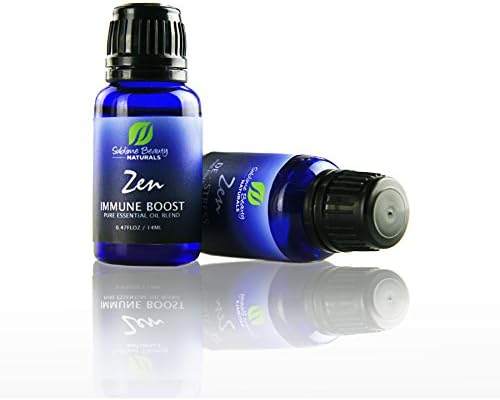 Zen IMMUNE BOOST ESSENTIAL OIL BLEND. Topical & Aromatherapy Organic Oils to Encourage Detox, Wellness & Strong Immune System. With Oregano, Cinnamon, Eucalyptus, Clove, Frankincense & More