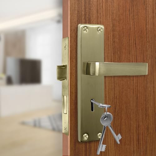 Image of VOLO Security Mortise Lock Handle Set, Door Lock, Complete with Lock,8 inch /200mm, Antique Finish, for Door Hardware.
