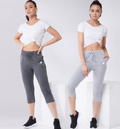 Image of Modeve Women Solid Cotton Blend Capri for summer|| Summer Wear