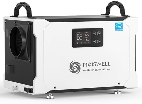 155 Pint Commercial Dehumidifier with Drain Hose for Crawl Spaces...
