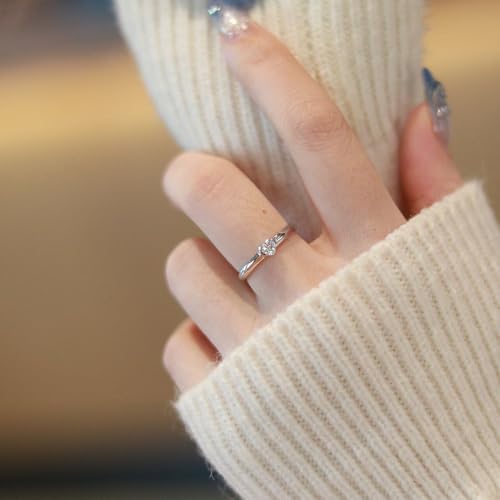 Solitaire Heart Shaped Moissanite Ladies Engagement Ring, 925 Sterling Silver 0.3 Carat D Color VVS1 Clarity Moissanite Ring4